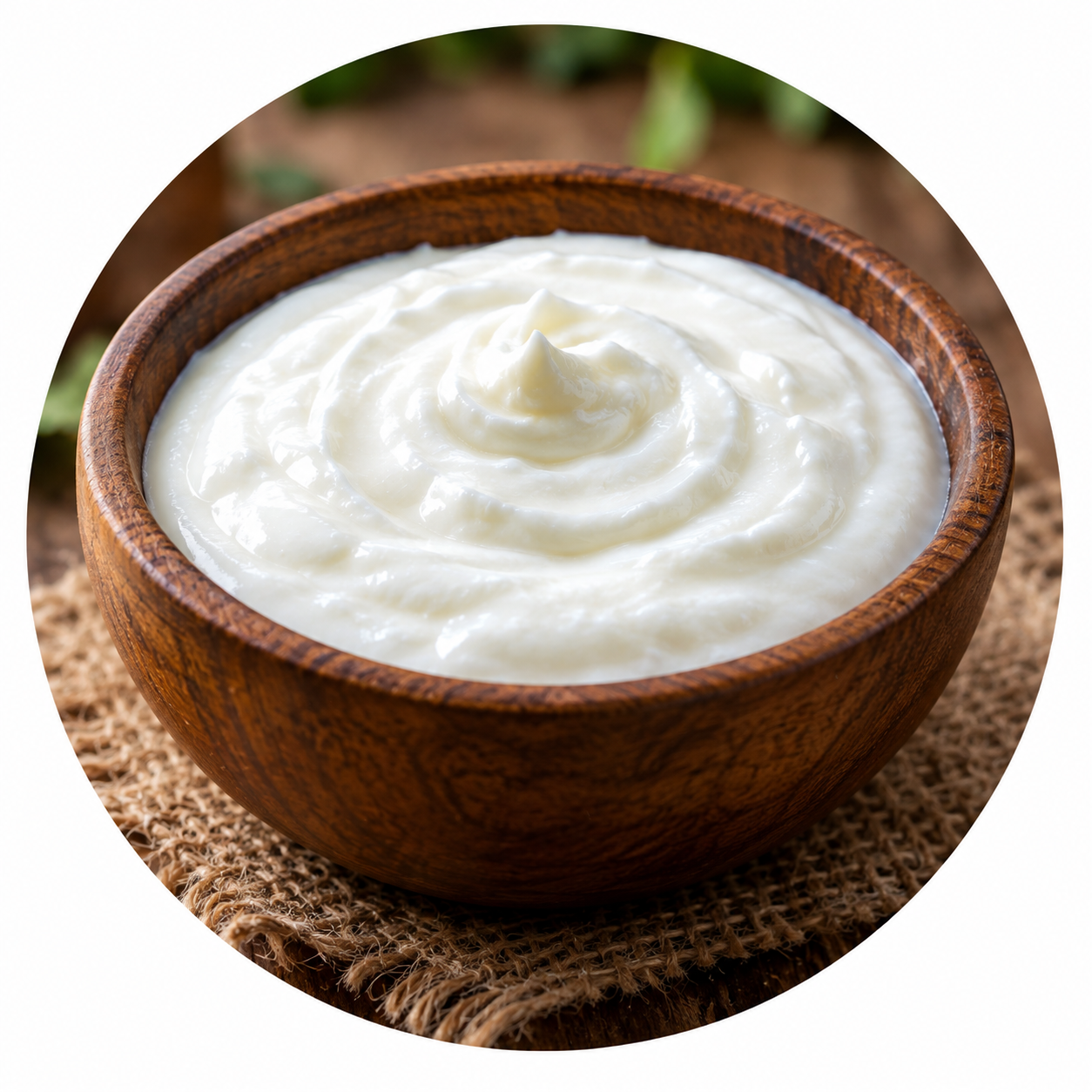 Curd naturally fermented overnight in a clay pot