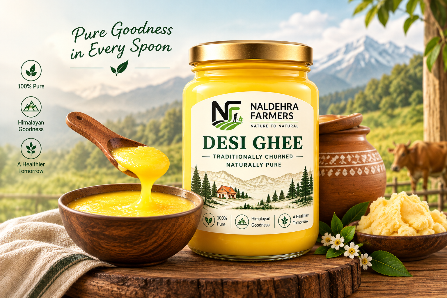 Pure desi ghee jar - hand-churned cow ghee